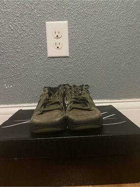 Jordan Kids Olive Green Low-Top Sneakers
